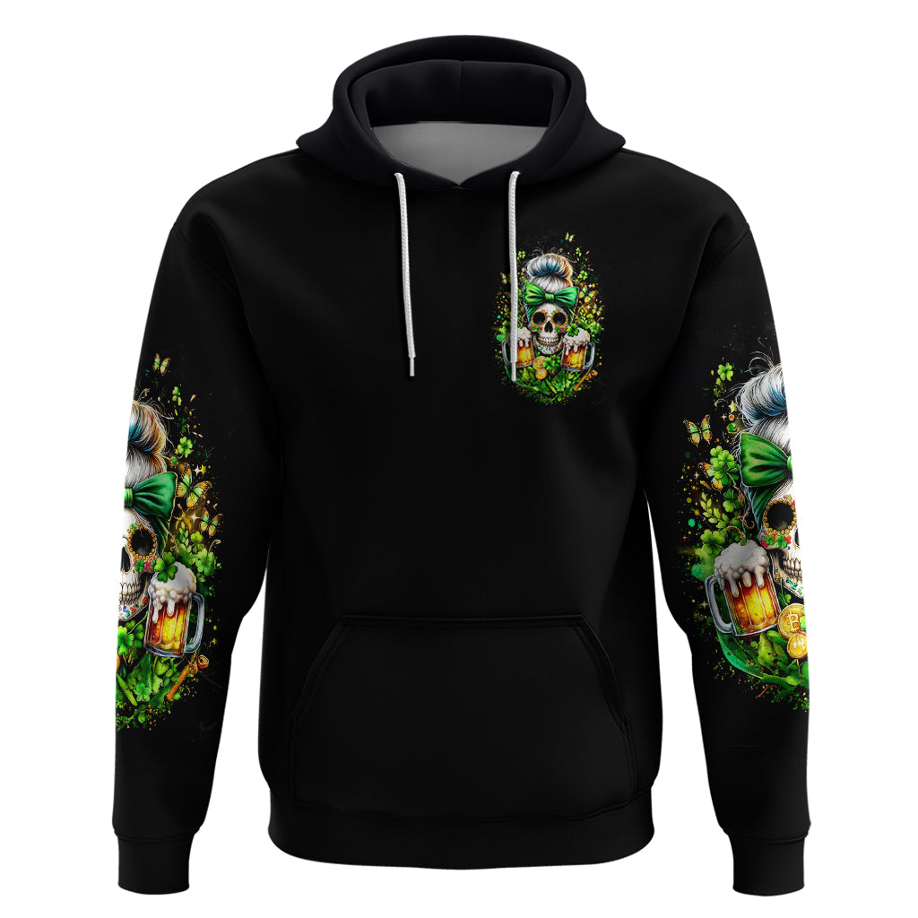 Rose Skull Zip Hoodie No Matter How Much I Try To Be Fucking Nice - Wonder Print Shop