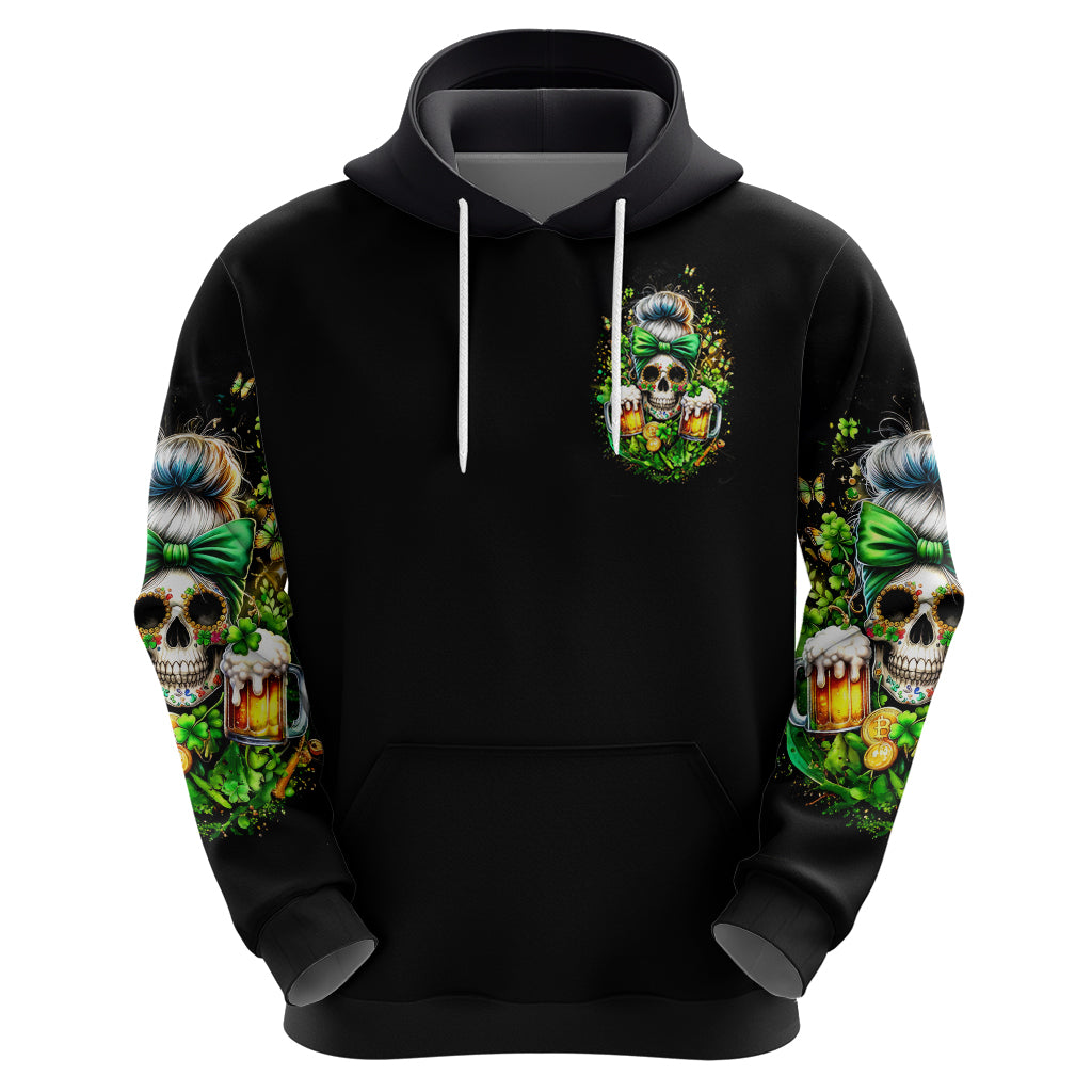 Rose Skull Zip Hoodie No Matter How Much I Try To Be Fucking Nice - Wonder Print Shop