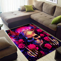 Rose Skull Area Rug No Matter How Much I Try To Be Fucking Nice - Wonder Print Shop