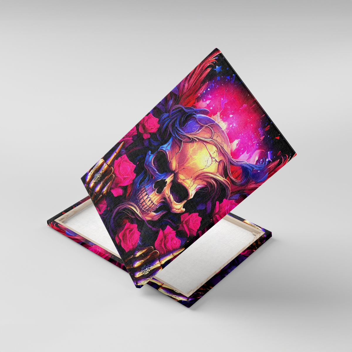 Rose Skull Canvas Wall Art No Matter How Much I Try To Be Fucking Nice - Wonder Print Shop