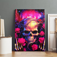Rose Skull Canvas Wall Art No Matter How Much I Try To Be Fucking Nice - Wonder Print Shop
