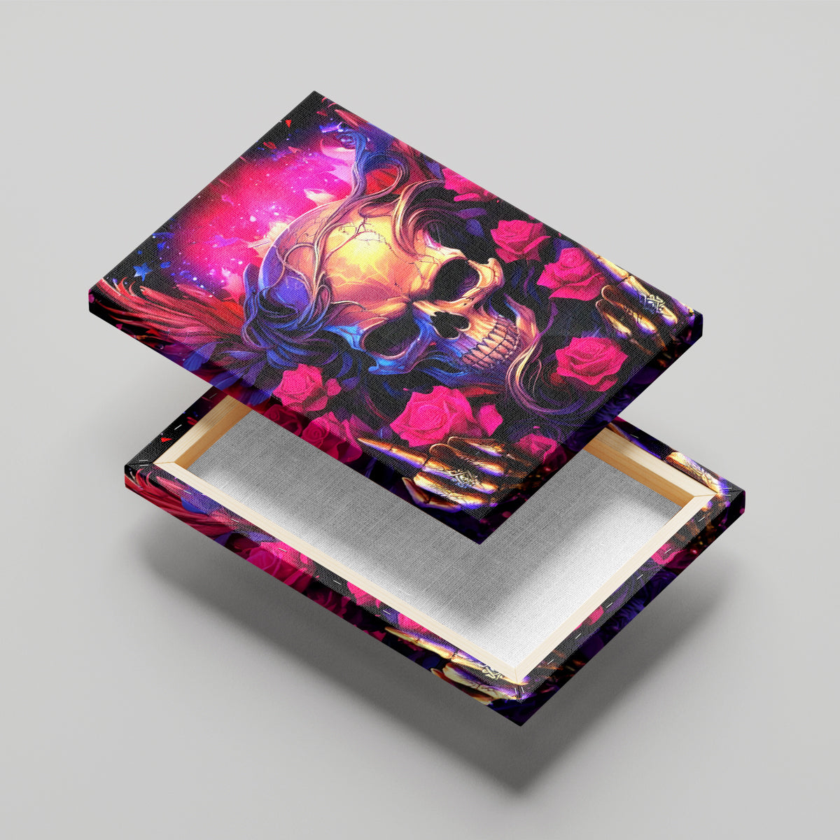 Rose Skull Canvas Wall Art No Matter How Much I Try To Be Fucking Nice - Wonder Print Shop