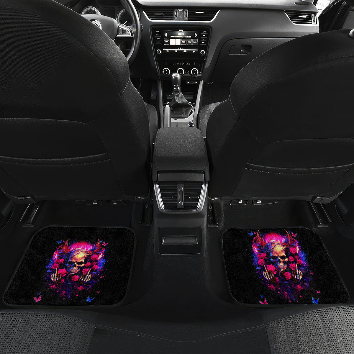 Rose Skull Car Mats No Matter How Much I Try To Be Fucking Nice - Wonder Print Shop