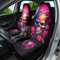 Rose Skull Car Seat Cover No Matter How Much I Try To Be Fucking Nice - Wonder Print Shop