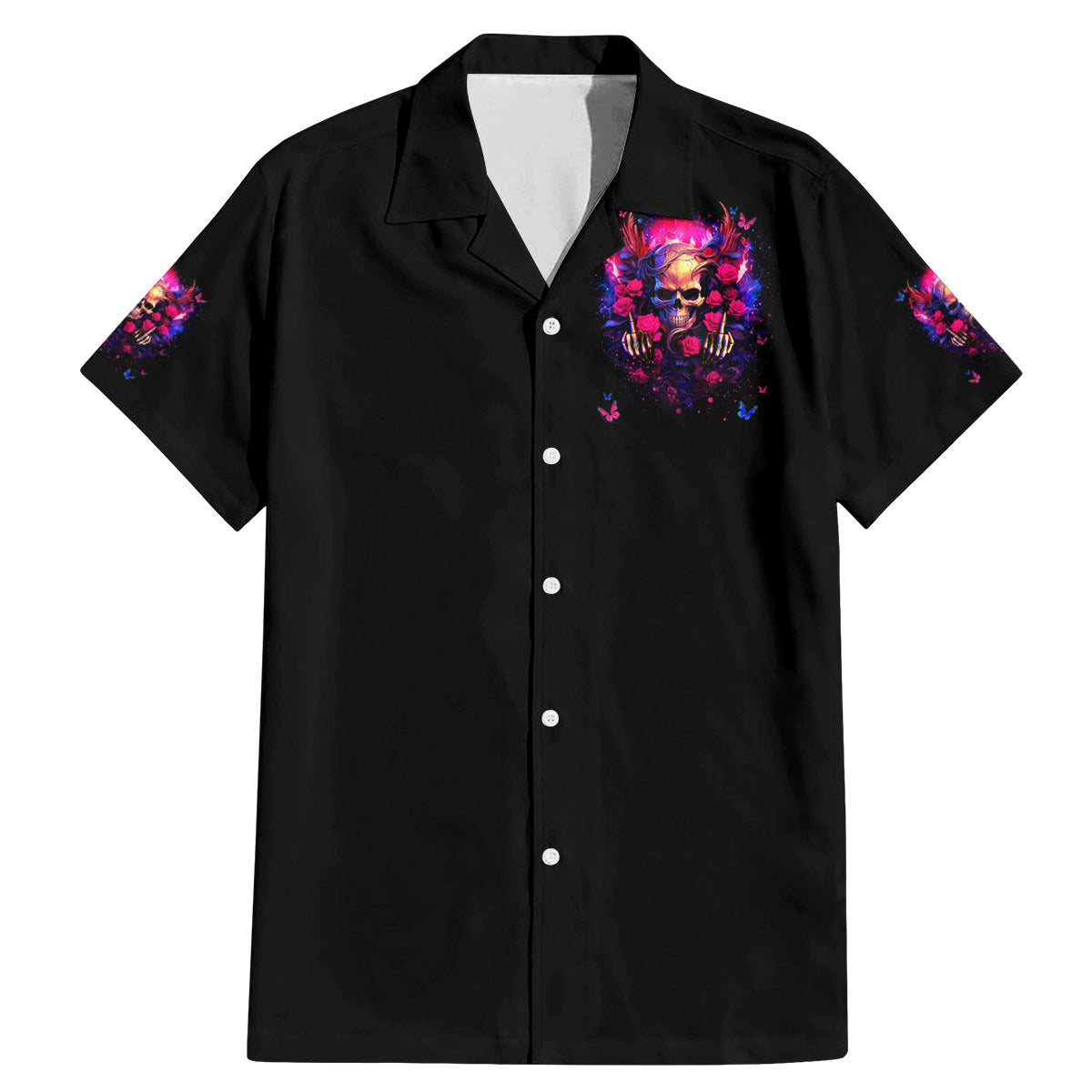 Rose Skull Family Matching Mermaid Dress and Hawaiian Shirt No Matter How Much I Try To Be Fucking Nice - Wonder Print Shop