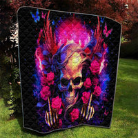 Rose Skull Quilt No Matter How Much I Try To Be Fucking Nice - Wonder Print Shop