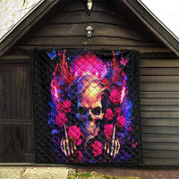 Rose Skull Quilt No Matter How Much I Try To Be Fucking Nice - Wonder Print Shop