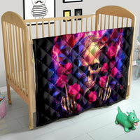 Rose Skull Quilt No Matter How Much I Try To Be Fucking Nice - Wonder Print Shop
