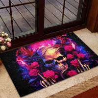 Rose Skull Rubber Doormat No Matter How Much I Try To Be Fucking Nice - Wonder Print Shop