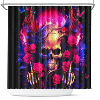 Rose Skull Shower Curtain No Matter How Much I Try To Be Fucking Nice