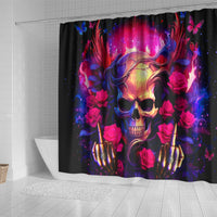 Rose Skull Shower Curtain No Matter How Much I Try To Be Fucking Nice