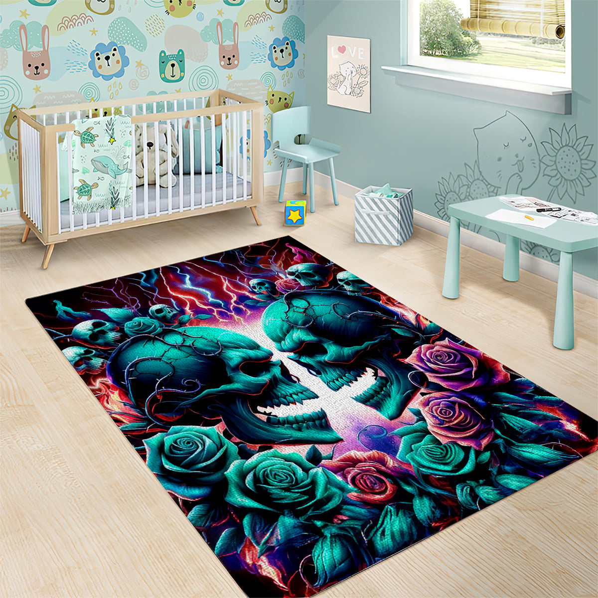 Twin Skull Area Rug Don't Try Figure Me out I'm A Special Kind Of Twisted - Wonder Print Shop