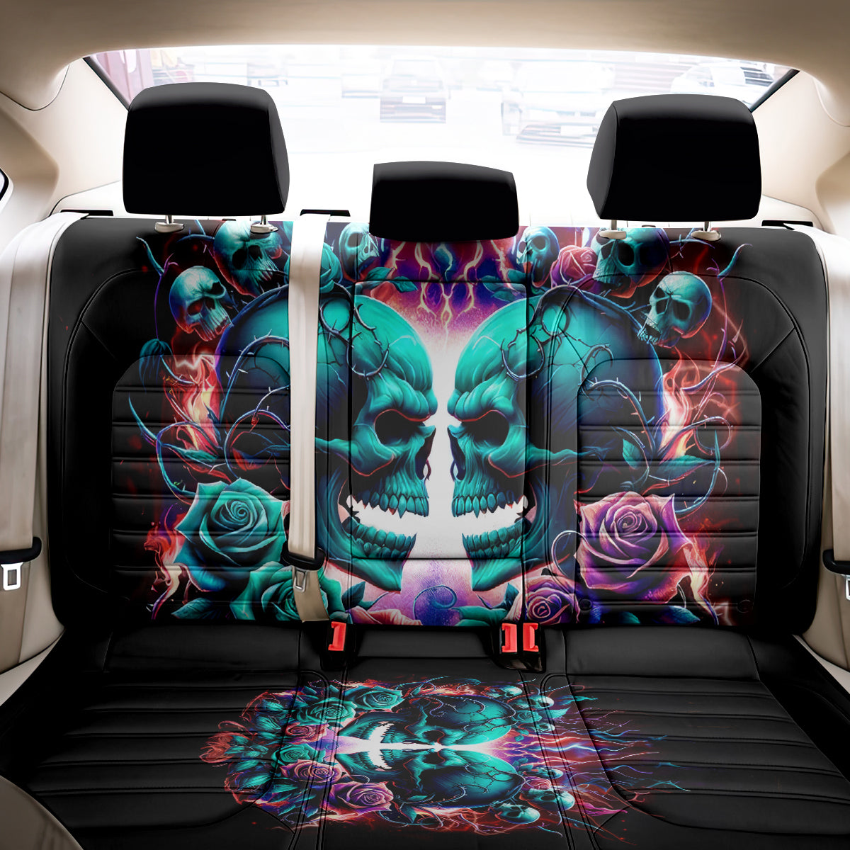 Twin Skull Back Car Seat Cover Don't Try Figure Me out I'm A Special Kind Of Twisted - Wonder Print Shop