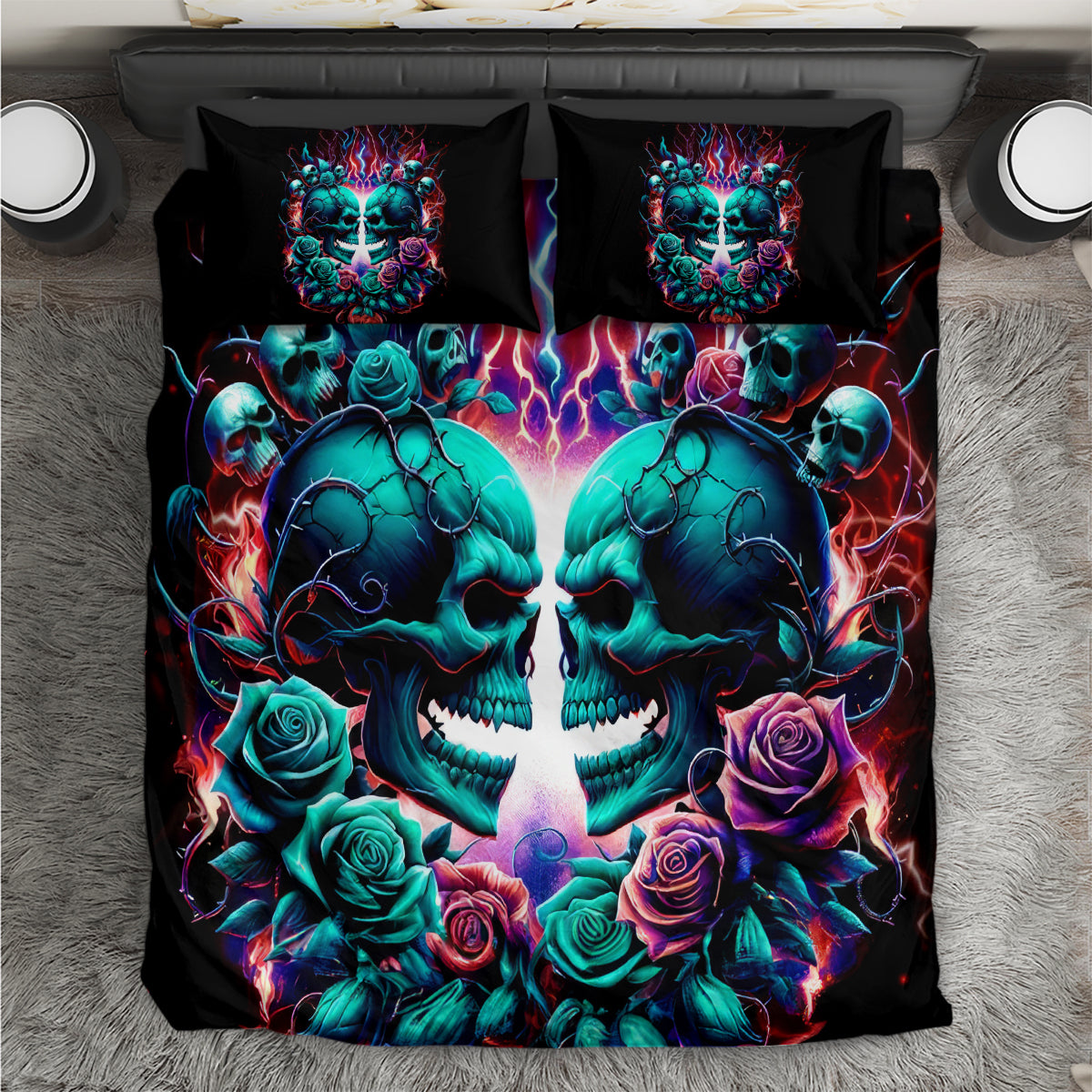 Twin Skull Bedding Set Don't Try Figure Me out I'm A Special Kind Of Twisted - Wonder Print Shop