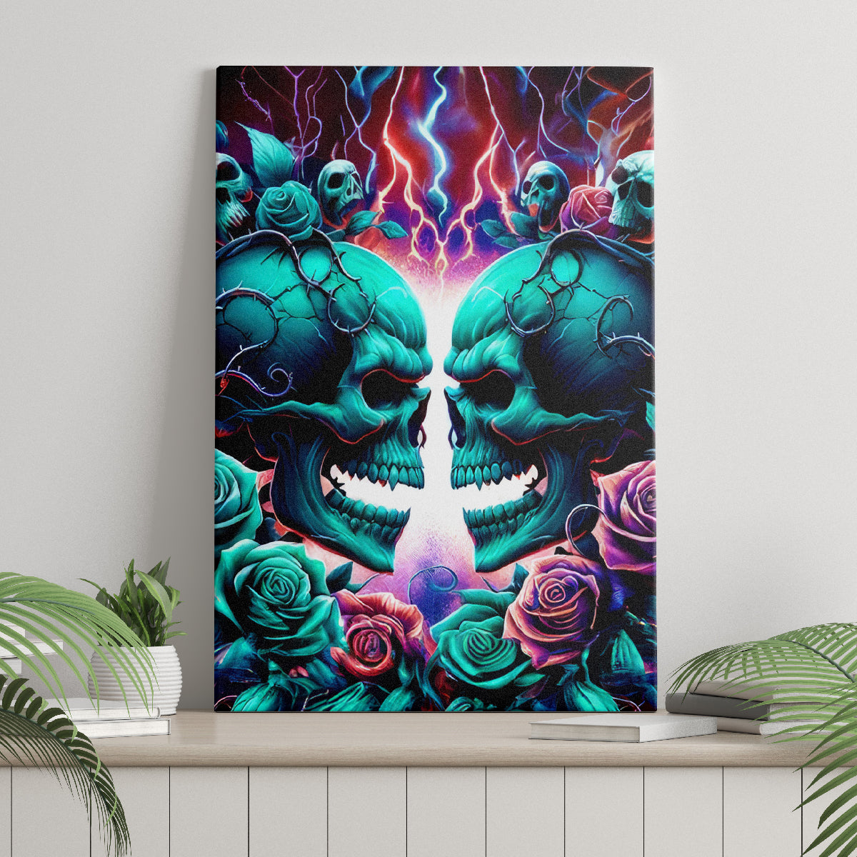 Twin Skull Canvas Wall Art Don't Try Figure Me out I'm A Special Kind Of Twisted - Wonder Print Shop
