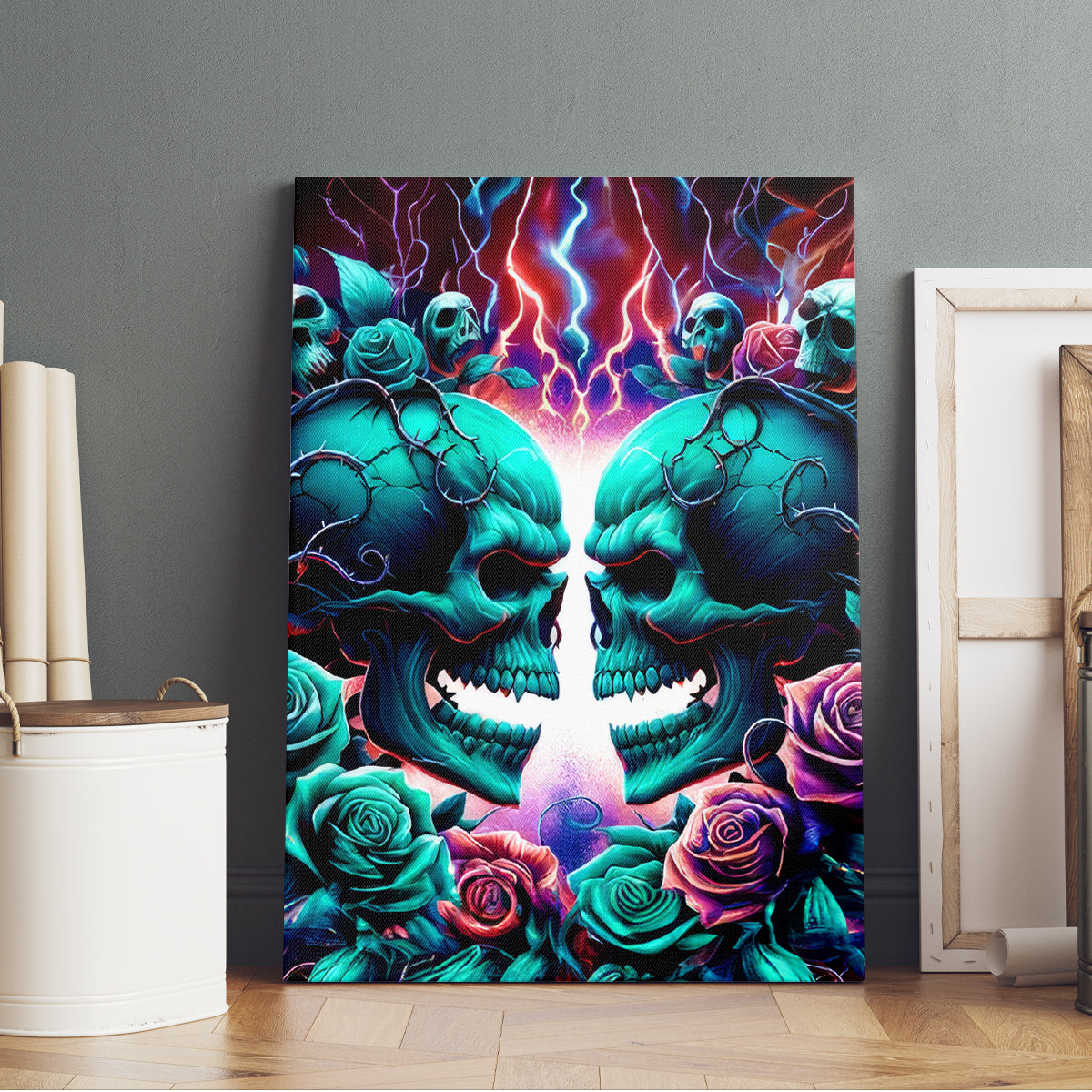 Twin Skull Canvas Wall Art Don't Try Figure Me out I'm A Special Kind Of Twisted - Wonder Print Shop