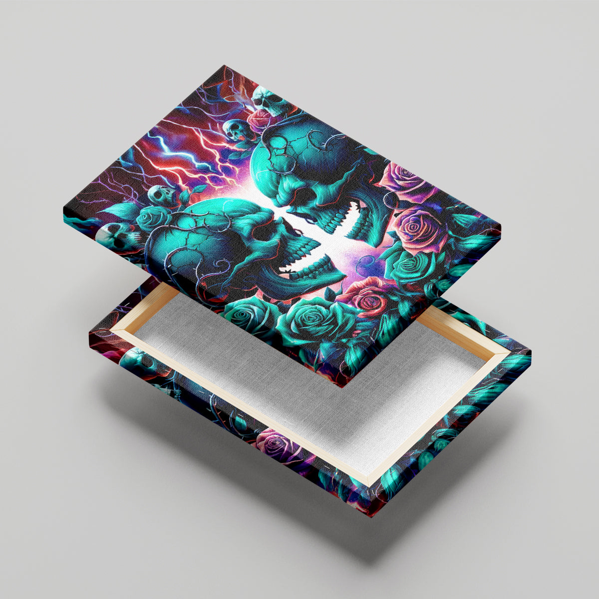Twin Skull Canvas Wall Art Don't Try Figure Me out I'm A Special Kind Of Twisted - Wonder Print Shop