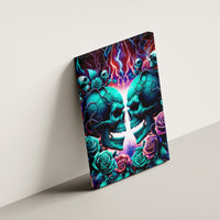 Twin Skull Canvas Wall Art Don't Try Figure Me out I'm A Special Kind Of Twisted - Wonder Print Shop
