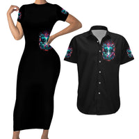 Twin Skull Couples Matching Short Sleeve Bodycon Dress and Hawaiian Shirt Don't Try Figure Me out I'm A Special Kind Of Twisted - Wonder Print Shop