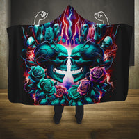 Twin Skull Hooded Blanket Don't Try Figure Me out I'm A Special Kind Of Twisted