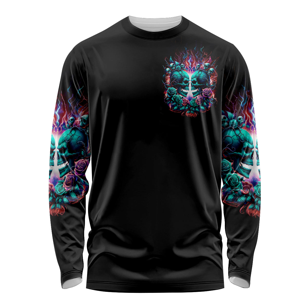 Twin Skull Long Sleeve Shirt Don't Try Figure Me out I'm A Special Kind Of Twisted - Wonder Print Shop