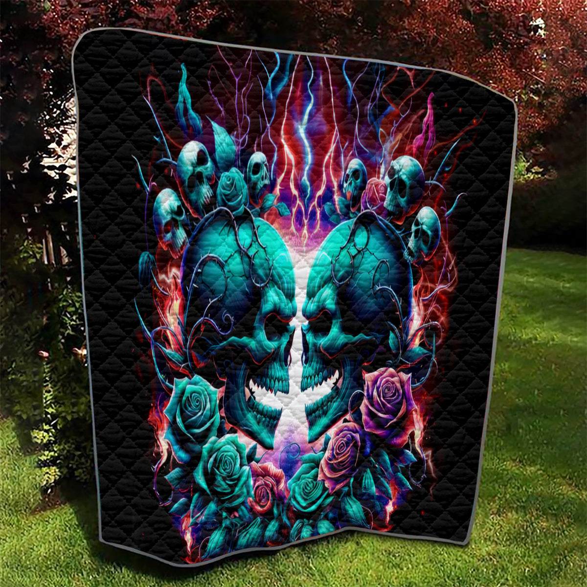 Twin Skull Quilt Don't Try Figure Me out I'm A Special Kind Of Twisted - Wonder Print Shop