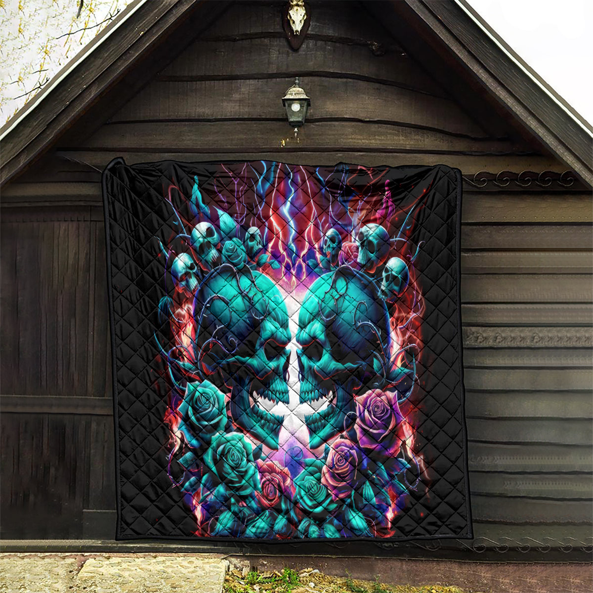 Twin Skull Quilt Don't Try Figure Me out I'm A Special Kind Of Twisted - Wonder Print Shop