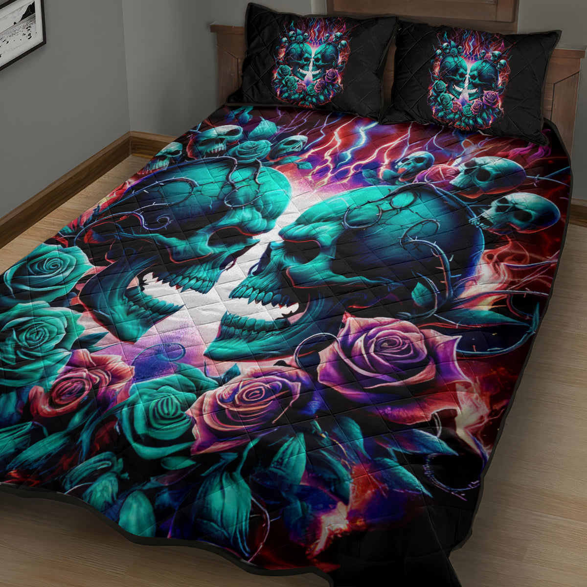 Twin Skull Quilt Bed Set Don't Try Figure Me out I'm A Special Kind Of Twisted - Wonder Print Shop
