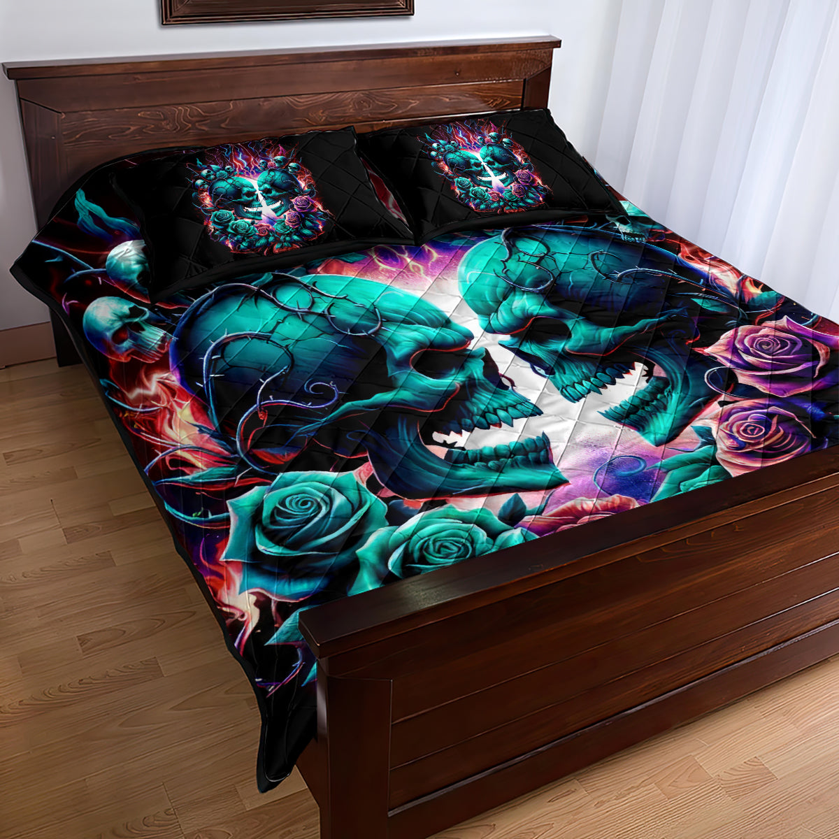 Twin Skull Quilt Bed Set Don't Try Figure Me out I'm A Special Kind Of Twisted - Wonder Print Shop