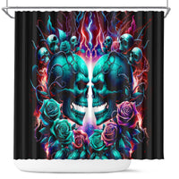 Twin Skull Shower Curtain Don't Try Figure Me out I'm A Special Kind Of Twisted