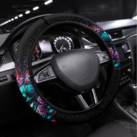 Twin Skull Steering Wheel Cover Don't Try Figure Me out I'm A Special Kind Of Twisted - Wonder Print Shop