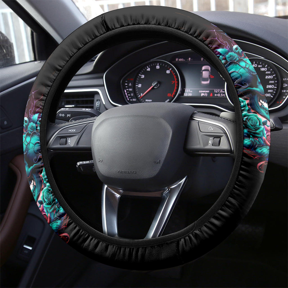Twin Skull Steering Wheel Cover Don't Try Figure Me out I'm A Special Kind Of Twisted - Wonder Print Shop
