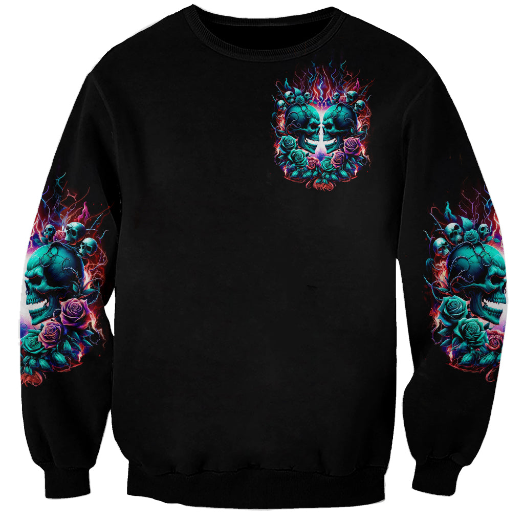 Twin Skull Sweatshirt Don't Try Figure Me out I'm A Special Kind Of Twisted - Wonder Print Shop
