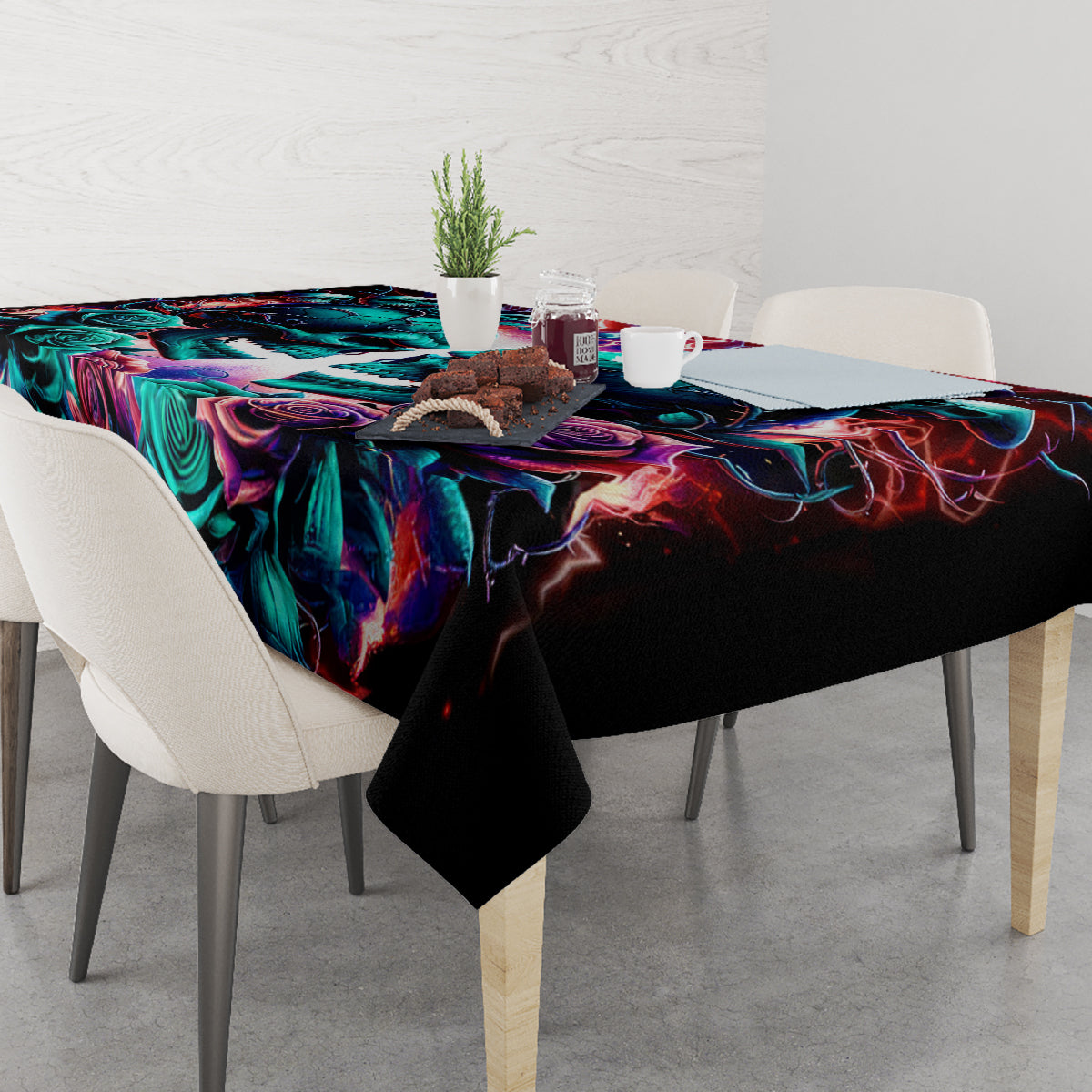 Twin Skull Tablecloth Don't Try Figure Me out I'm A Special Kind Of Twisted - Wonder Print Shop