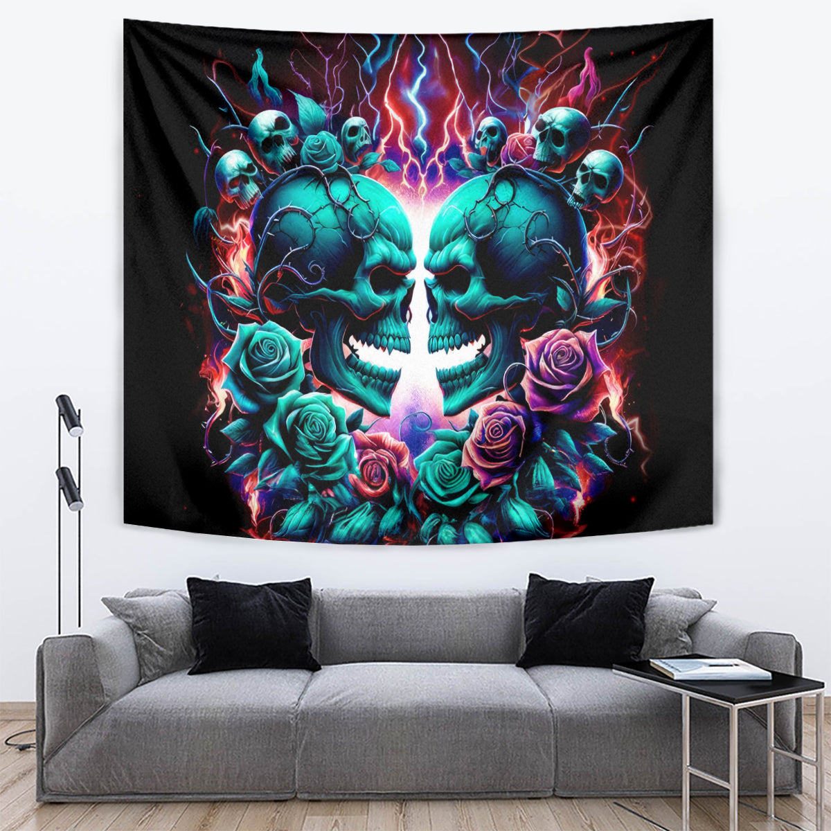 Twin Skull Tapestry Don't Try Figure Me out I'm A Special Kind Of Twisted - Wonder Print Shop