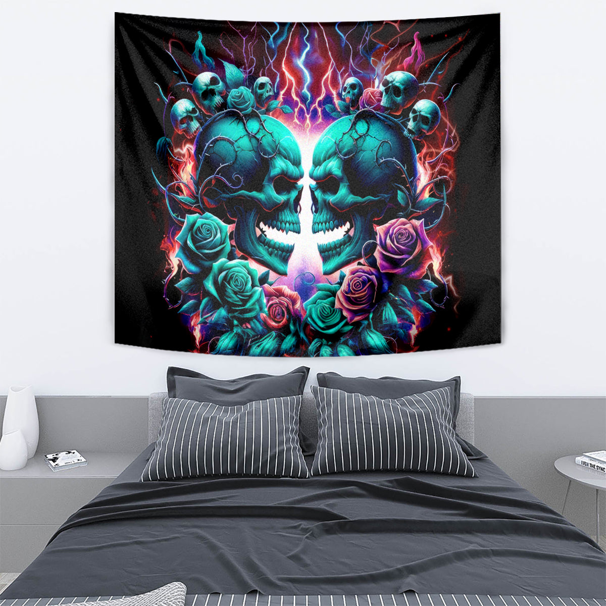 Twin Skull Tapestry Don't Try Figure Me out I'm A Special Kind Of Twisted - Wonder Print Shop