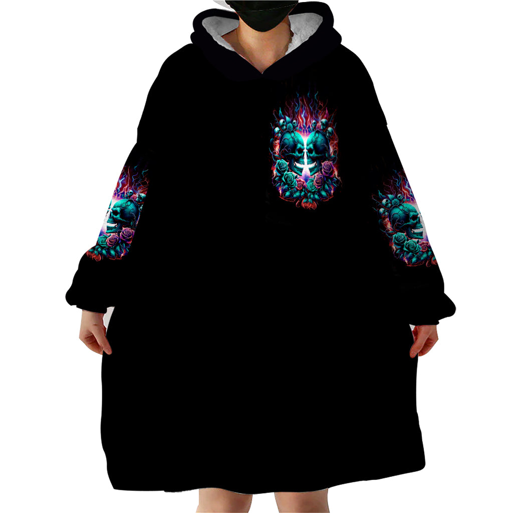 Twin Skull Wearable Blanket Hoodie Don't Try Figure Me out I'm A Special Kind Of Twisted - Wonder Print Shop