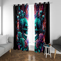 Twin Skull Window Curtain Don't Try Figure Me out I'm A Special Kind Of Twisted - Wonder Print Shop