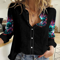 Twin Skull Women Casual Shirt Don't Try Figure Me out I'm A Special Kind Of Twisted - Wonder Print Shop