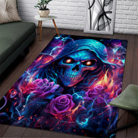 Flame Skull Area Rug While You Are Talking Behind My Back Freel Free To Bend Down And Kiss My Ass - Wonder Print Shop