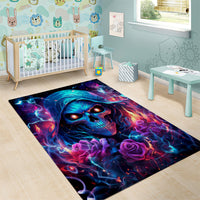 Flame Skull Area Rug While You Are Talking Behind My Back Freel Free To Bend Down And Kiss My Ass - Wonder Print Shop