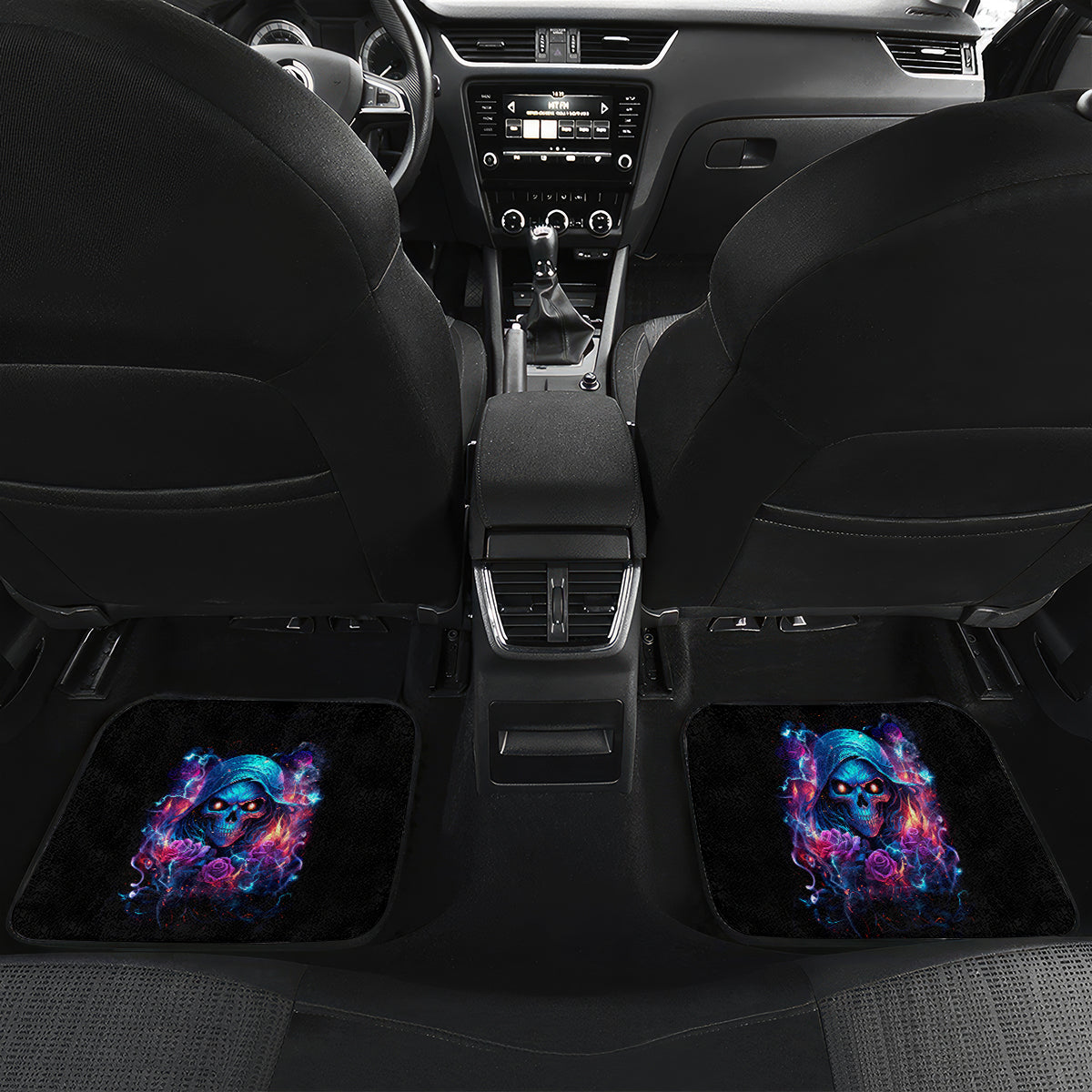 Flame Skull Car Mats While You Are Talking Behind My Back Freel Free To Bend Down And Kiss My Ass - Wonder Print Shop