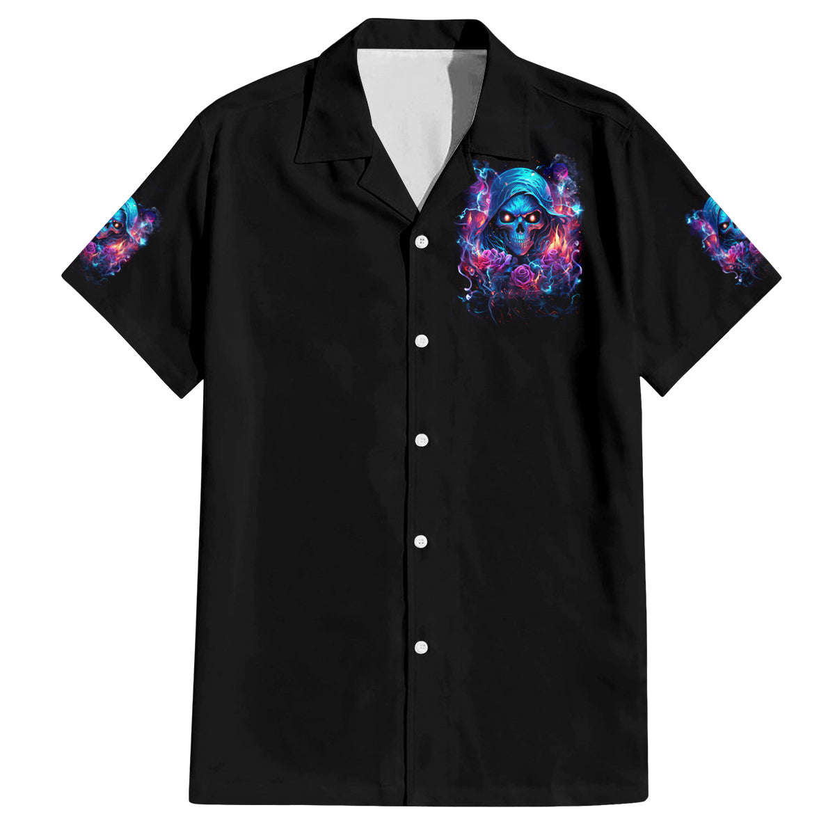 Flame Skull Family Matching Off Shoulder Long Sleeve Dress and Hawaiian Shirt While You Are Talking Behind My Back Freel Free To Bend Down And Kiss My Ass - Wonder Print Shop