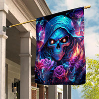 Flame Skull Garden Flag While You Are Talking Behind My Back Freel Free To Bend Down And Kiss My Ass - Wonder Print Shop