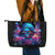 Flame Skull Leather Tote Bag While You Are Talking Behind My Back Freel Free To Bend Down And Kiss My Ass - Wonder Print Shop