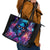 Flame Skull Leather Tote Bag While You Are Talking Behind My Back Freel Free To Bend Down And Kiss My Ass - Wonder Print Shop