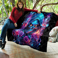 Flame Skull Quilt While You Are Talking Behind My Back Freel Free To Bend Down And Kiss My Ass - Wonder Print Shop