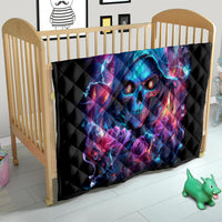 Flame Skull Quilt While You Are Talking Behind My Back Freel Free To Bend Down And Kiss My Ass - Wonder Print Shop