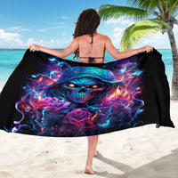Flame Skull Sarong While You Are Talking Behind My Back Freel Free To Bend Down And Kiss My Ass - Wonder Print Shop