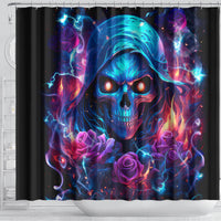 Flame Skull Shower Curtain While You Are Talking Behind My Back Freel Free To Bend Down And Kiss My Ass